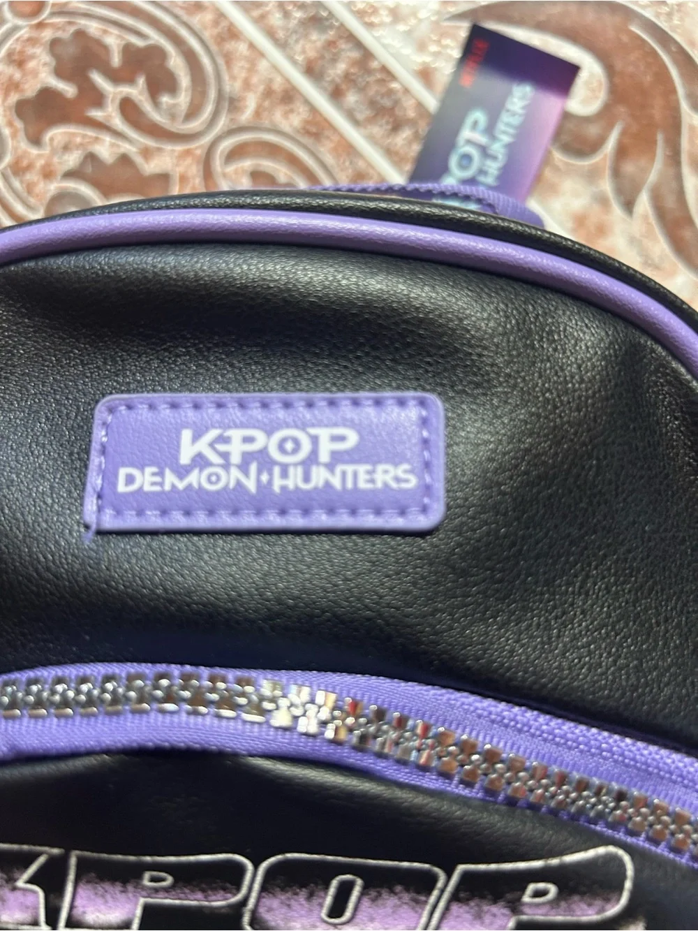 Netflix Black and Purple KPOP Demon Hunters Mini Backpack